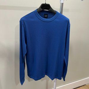 GAP LONG SLEEVE WAFFLE - SIZE (MEDIUM) IMPERIAL BLUE NEW W/TAG